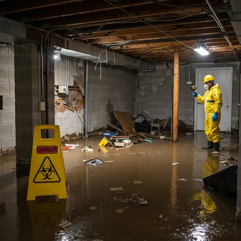 Flooded Basement Electrical Hazard in New Hartford, NY Property